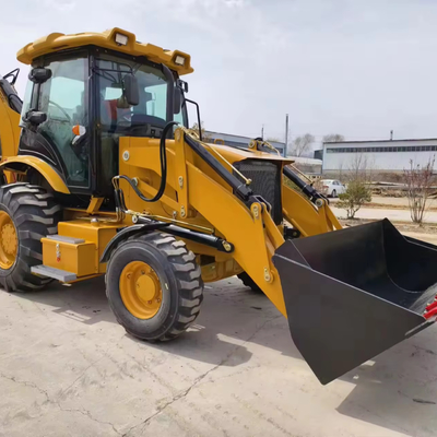 Tracteur Caterpillar CAT 416E 420E 420F 430F usagé avec excavatrice et chargeur avant prêts