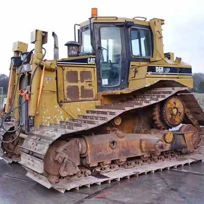 Bulldozers d'occasion CAT D6r Crawler Originaux du Japon Dozers d'occasion D6r avec déchirure
