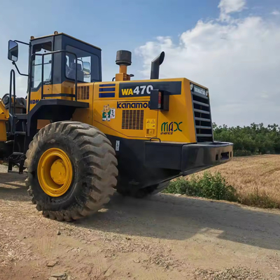 Charge nominale de 8 tonnes chargeuse à roues utilisée Komatsu WA470-3