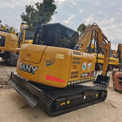 Excavateur Sany SY75C d'occasion avec une grande efficacité de travail et une soupape hydraulique originale