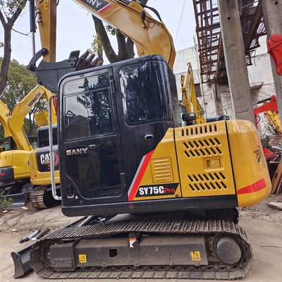 Sany SY75C SY60C Excavatrice à rampe avec une capacité de 0,65 seau et un moteur ISUZU AU-4LE2X