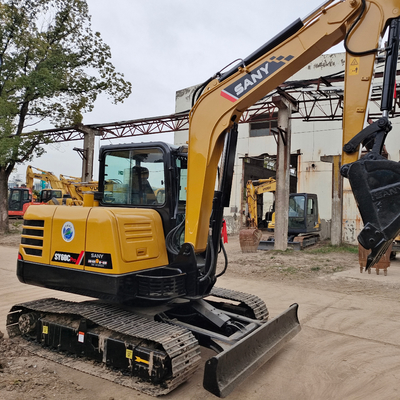 Excavateur Sany SY60C PRO utilisé et en bon état avec une faible consommation d'huile au mieux