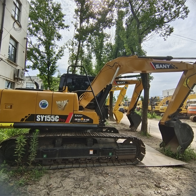 Excavateur SANY SY155H d'occasion avec cylindre hydraulique original en parfait état