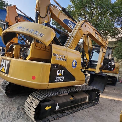 Excavateur à chenille Cat 307D d'occasion Petite taille avec 0,31 capacité de seau et chaussures de piste
