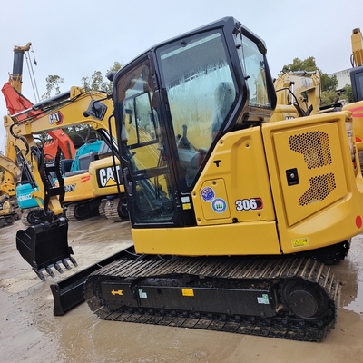 Catégorie 306 Mini-excavatrice d'occasion 6 tonnes machine de déplacement de terre avec vanne hydraulique originale
