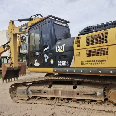 Excavateur Caterpillar 326d utilisée avec treuil Excavateur CAT grand de seconde main