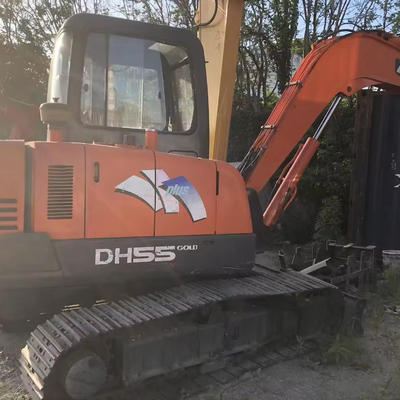 DOOSAN DX55-9C Mini Excavateur à rampe 2010 Année de seconde main pour la construction de travaux de terrassement