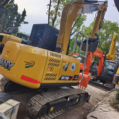 Faible temps de travail SANY SY75C Mini Excavator à partir de 2022 Modèle avec une capacité de 0,65 seau