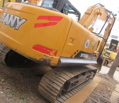 Excavateur SANY SY155H d'occasion avec cylindre hydraulique d'origine et super état